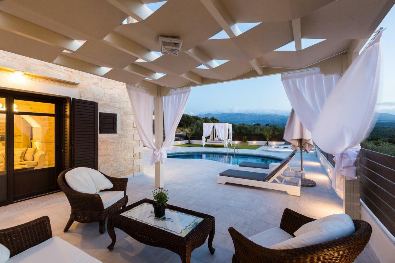 Caramel Villa, With 40M2 Pool & Spa Whirlpool, By Thinkvilla Pánormos エクステリア 写真